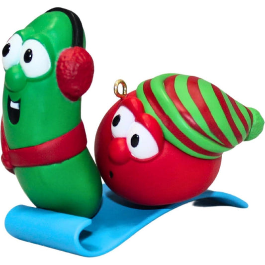 2000 Sledding Hallmark Ornament (VeggieTales) QXI4334