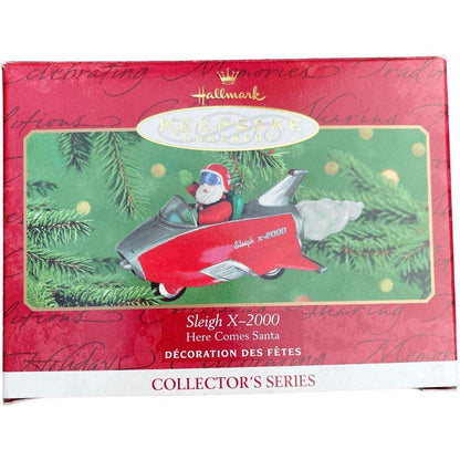 2000 Sleigh X-2000 Hallmark Ornament (Here Comes Santa) QX6824
