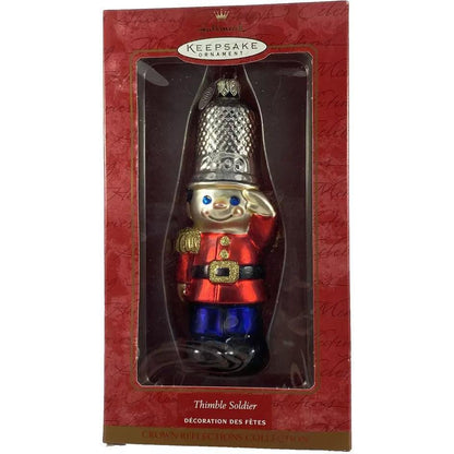2000 Thimble Soldier Hallmark Ornament (Blown Glass) QBG4061