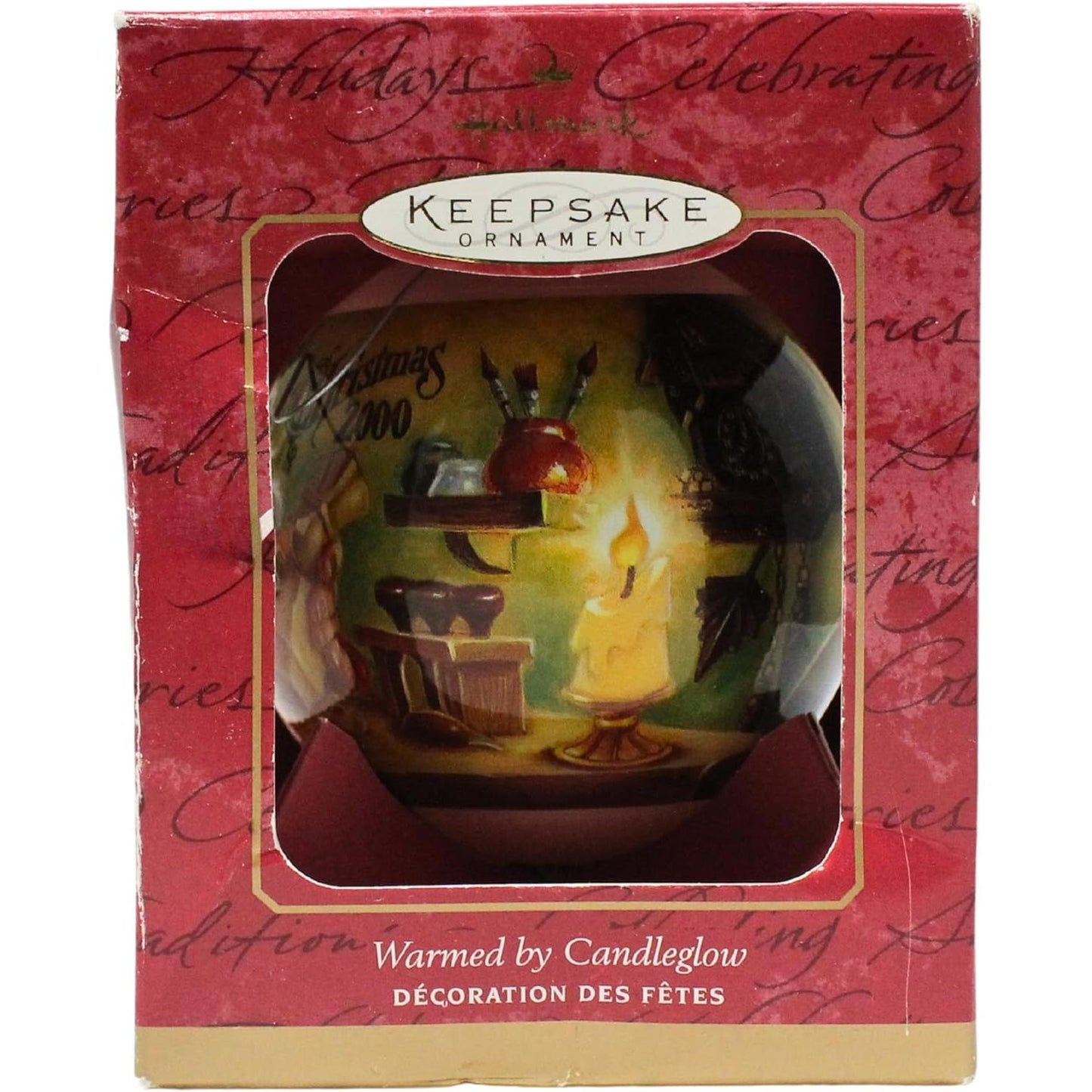 2000 Warmed by Candleglow Hallmark Ornament (Ball) QX2471