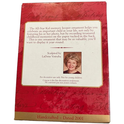 2001 All-Star Kid Hallmark Ornament (Photo Holder) QX2805
