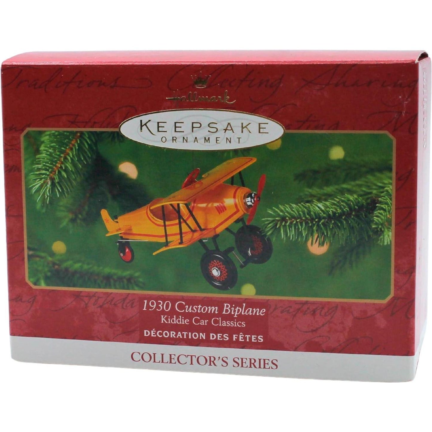 2001 Hallmark Ornament (1930) Custom Biplane Hallmark Ornament (Kiddie Car Classics) QX6975