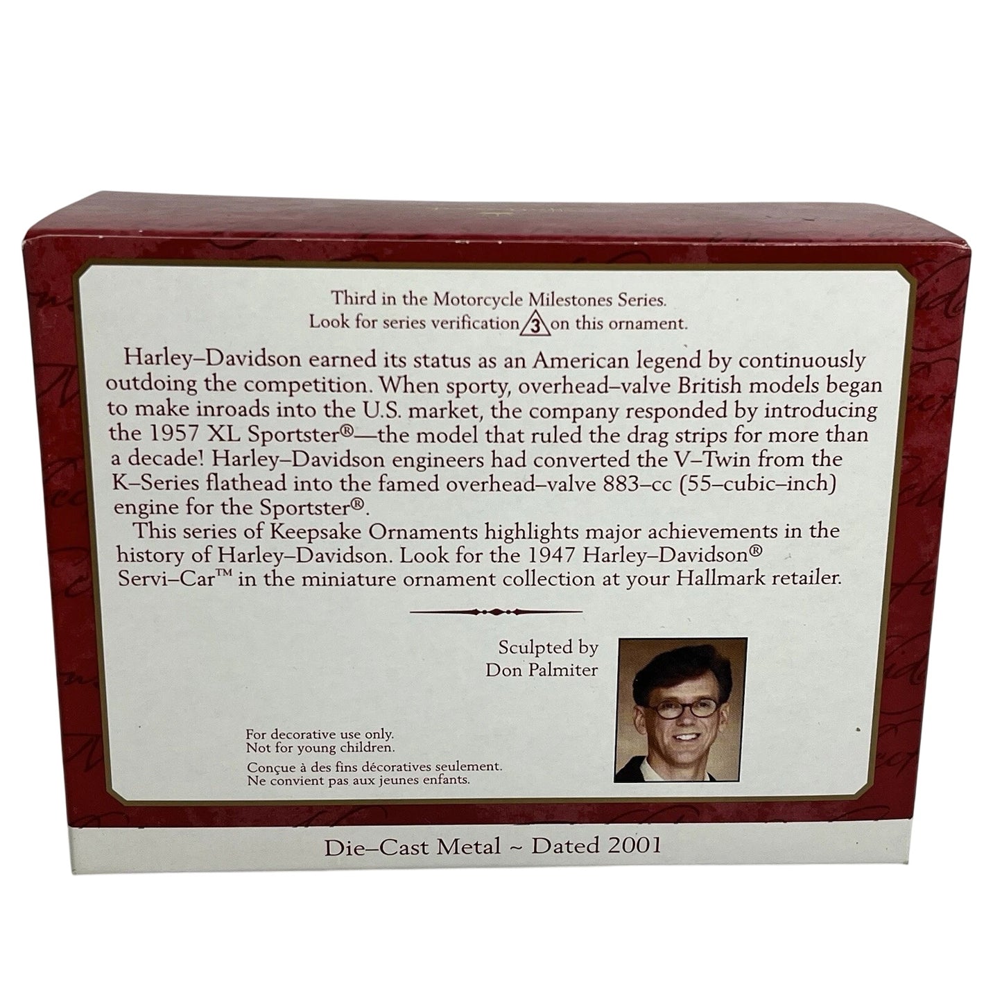 2001 Hallmark Ornament (1957) XL Sportster Hallmark Ornament (Harley-Davidson) QXI8125