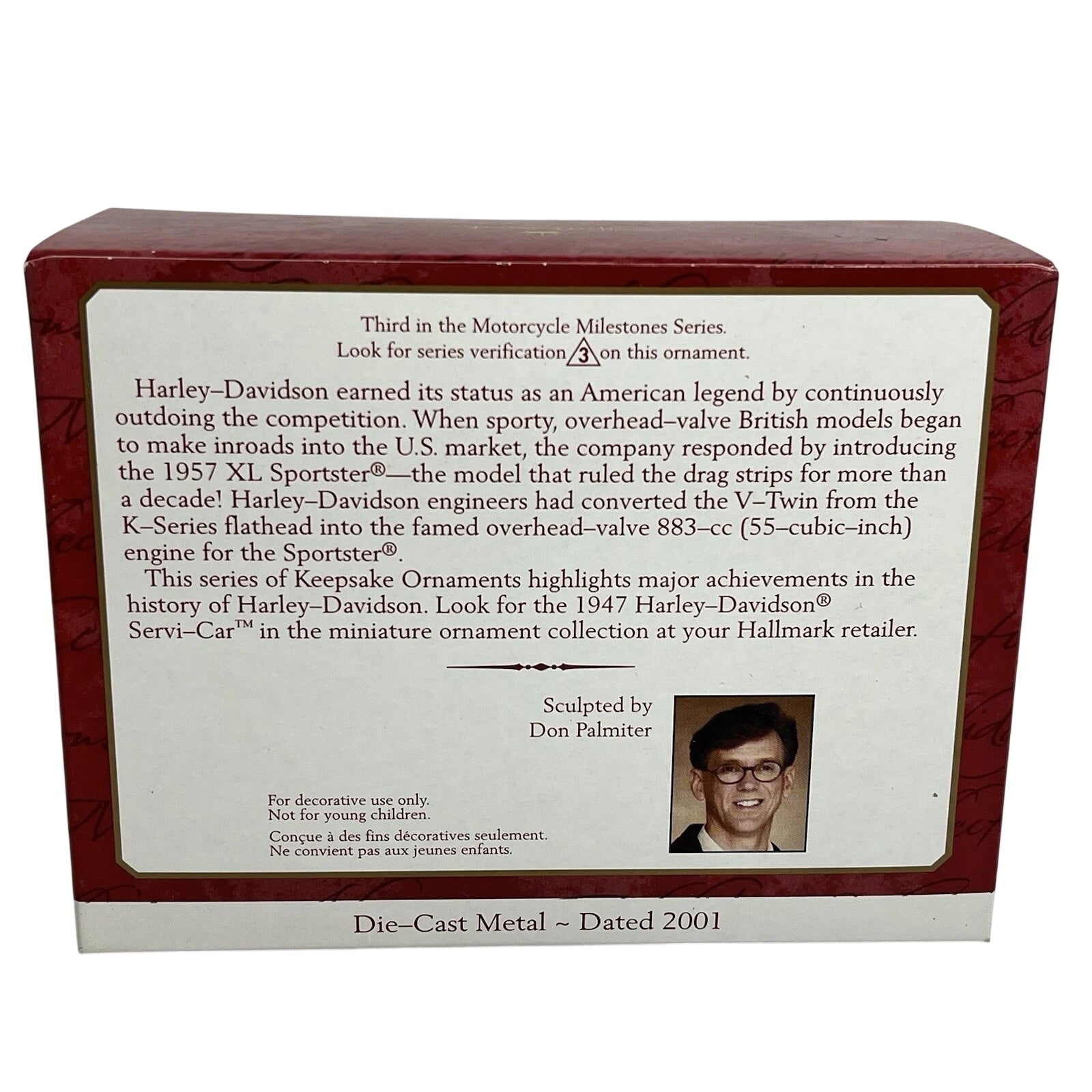 2001 Hallmark Ornament (1957) XL Sportster Hallmark Ornament (Harley-Davidson) QXI8125