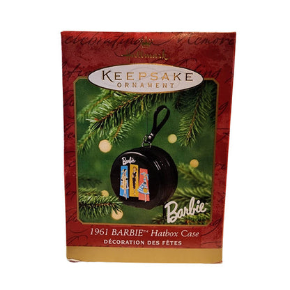 2001 Hallmark Ornament (1961) Barbie Hatbox Case Hallmark Ornament (Barbie Cases) QX6922