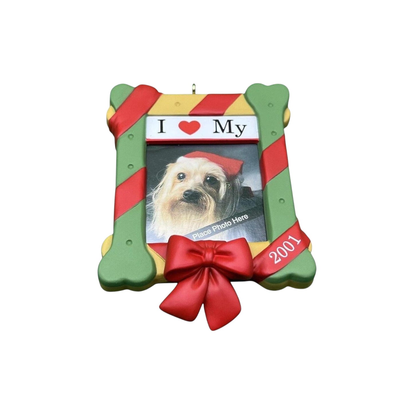2001 I Love My dog Hallmark Ornament (Photo Holder) QX8802 Image1