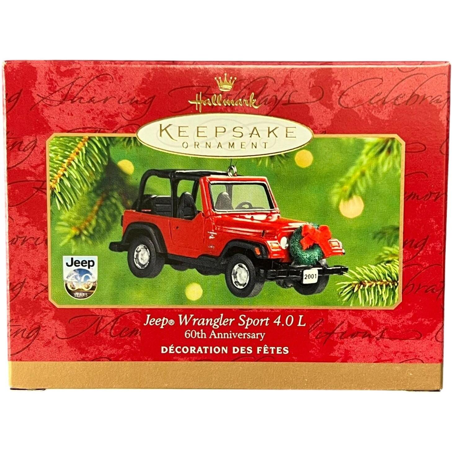 2001 Jeep Wrangler Sport 4.0 L Hallmark Ornament (60th Anniversary) QXI6362