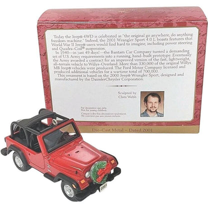 2001 Jeep Wrangler Sport 4.0 L Hallmark Ornament (60th Anniversary) QXI6362