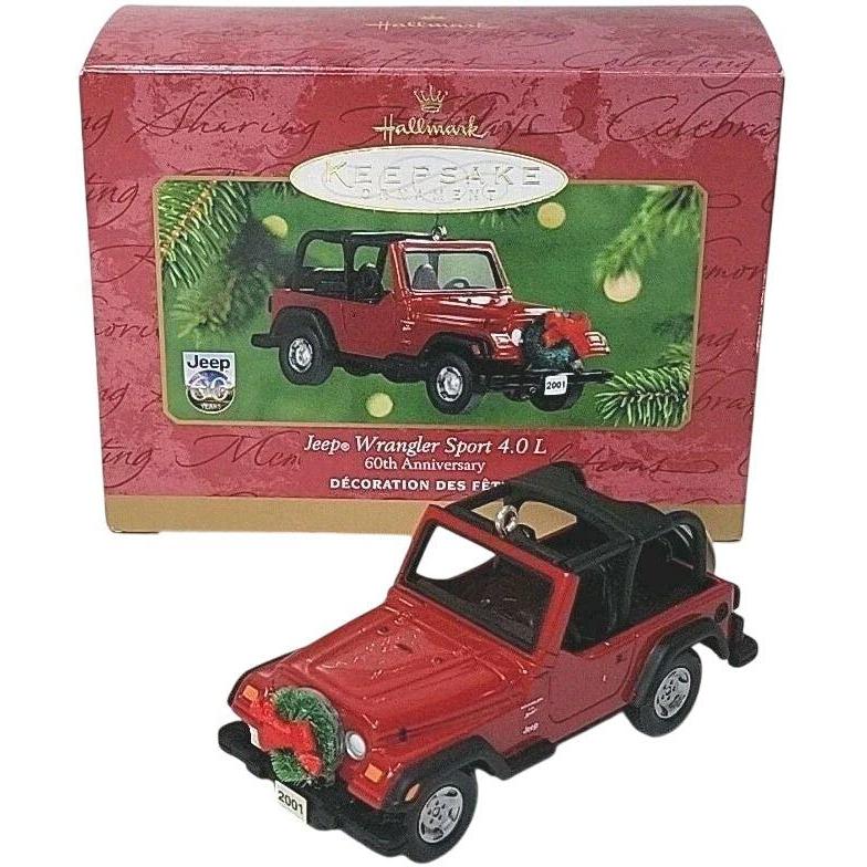 2001 Jeep Wrangler Sport 4.0 L Hallmark Ornament (60th Anniversary) QXI6362