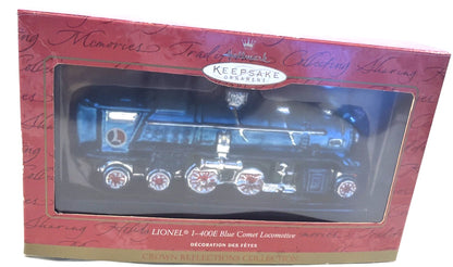 2001 Lionel I-400E Blue Comet Locomotive Hallmark Ornament (Lionel Blown Glass) QBG4355