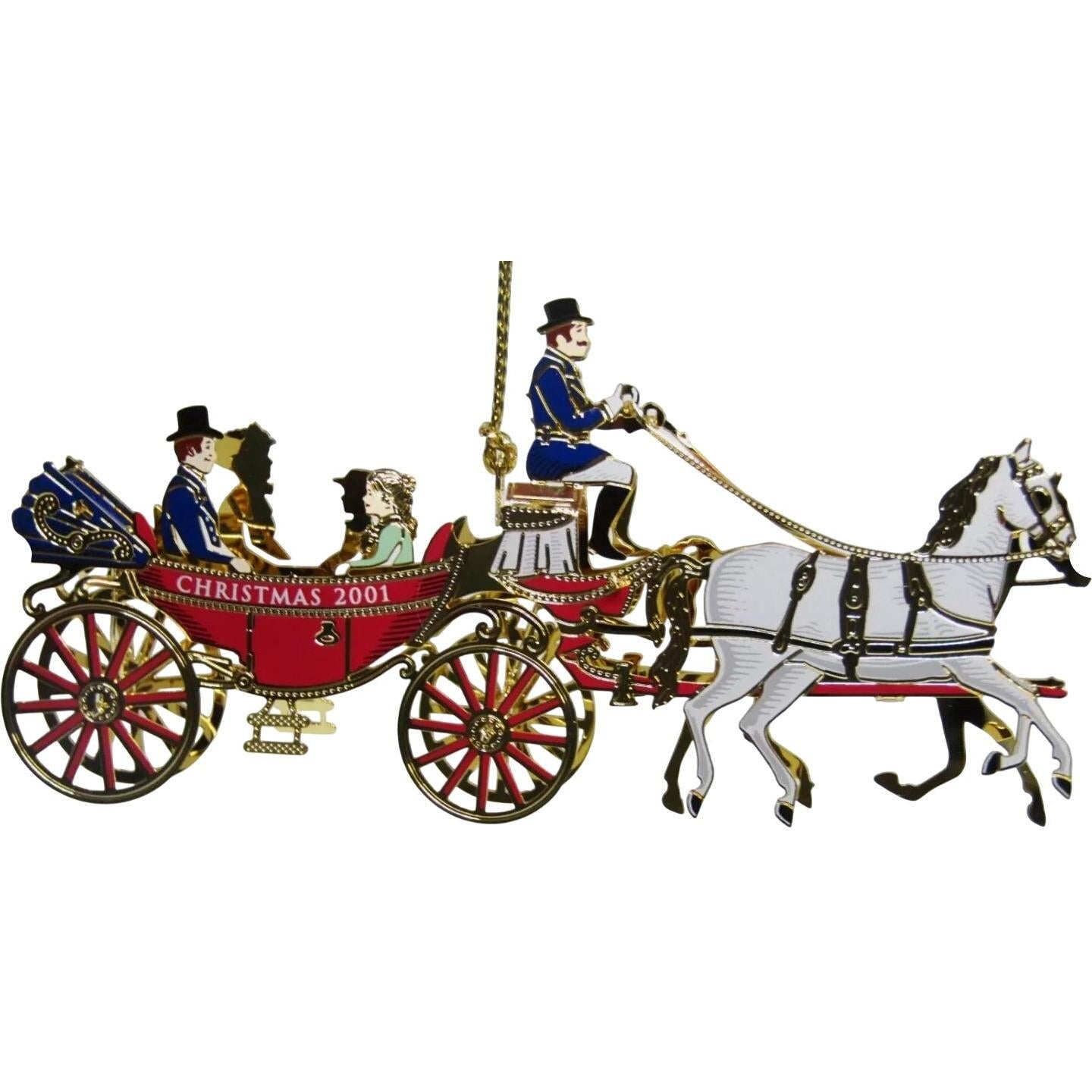 2001 Ornament Honors Johnson Family Horse-Drawn Carriage