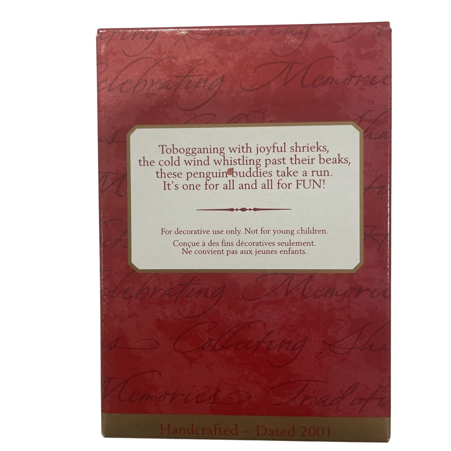 2001 Penguins at Play Hallmark Ornament (Penguin Pal) QX8982