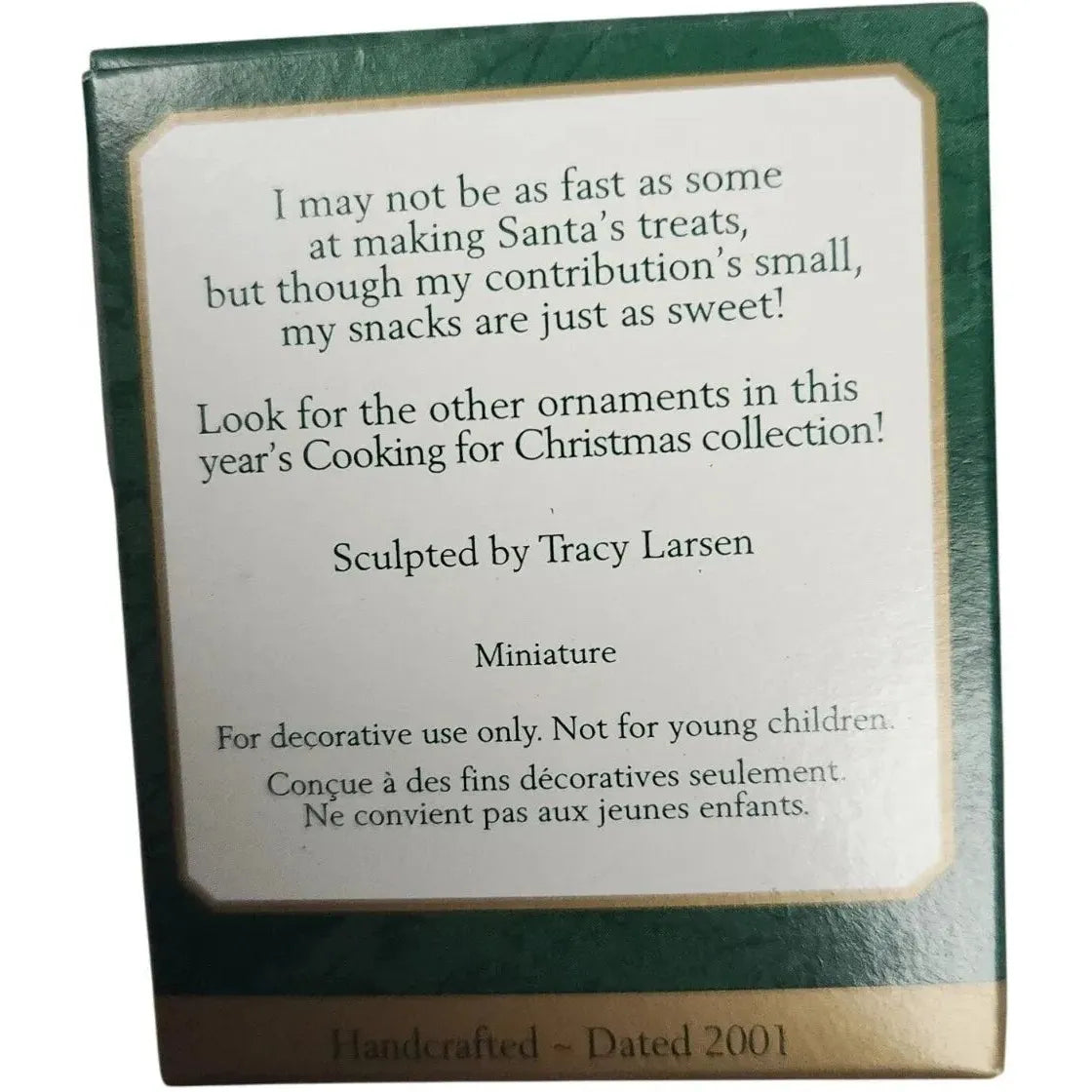 2001 Sweet Contribution Hallmark Ornament (Cooking for Christmas) QXM4492