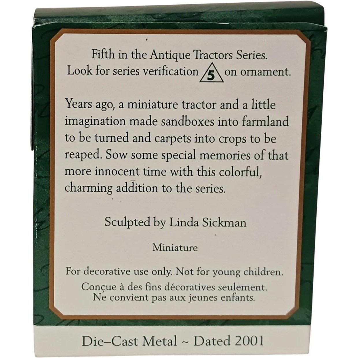 2001 Antique Tractors Hallmark Ornament (Series #5) QXM5252