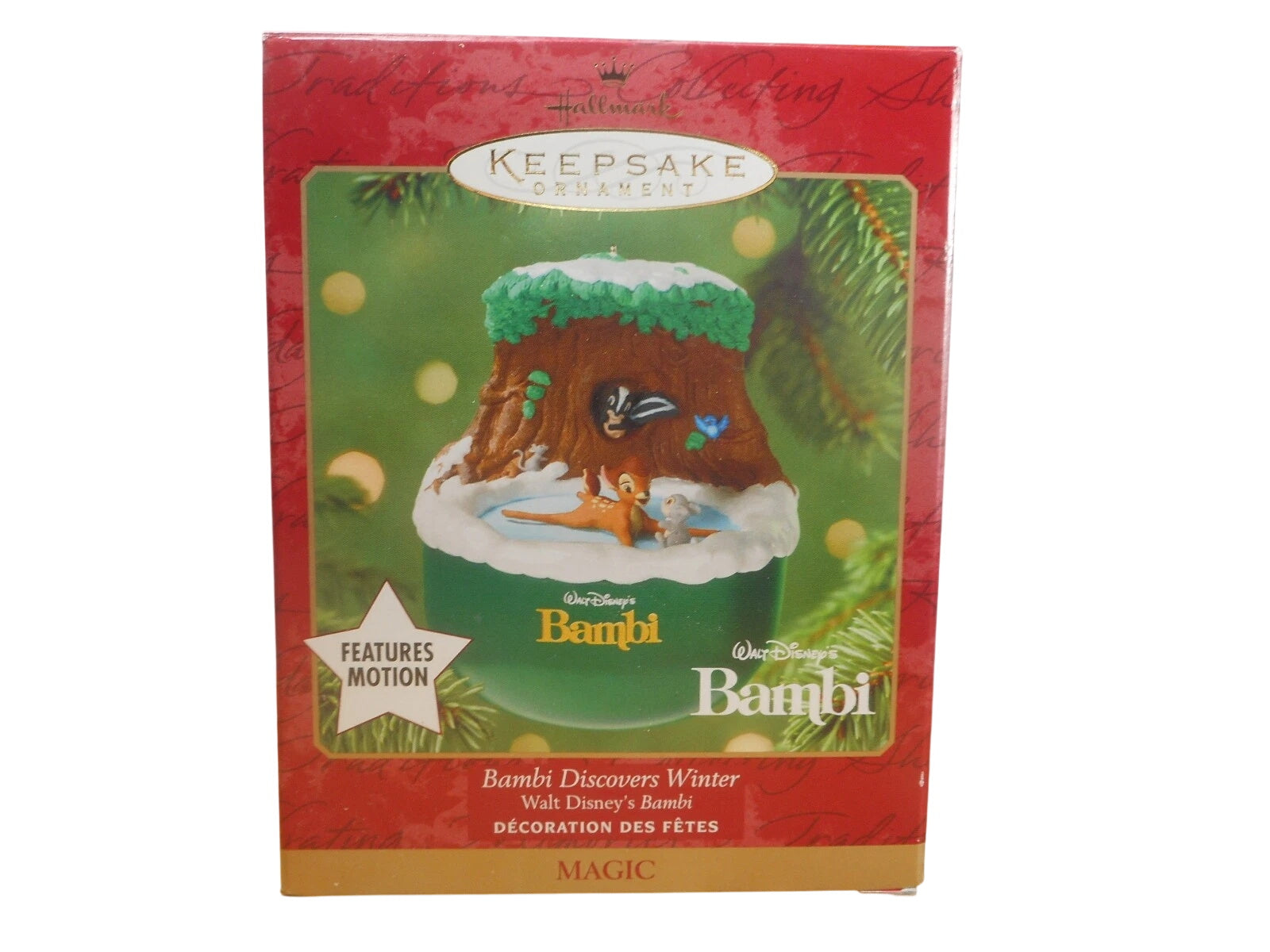 2001 Bambi Discovers Winter Hallmark Ornament (Bambi) QXD7541