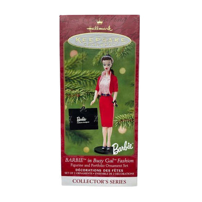 2001 Barbie in Busy Gal Fashion Hallmark Ornament (Barbie) QX6965