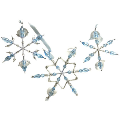2001 Beaded Snowflakes - Blue Hallmark Ornament (Frostlight Faeries) QP1712