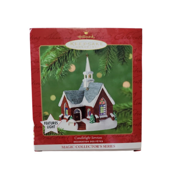 2001 Brick Church Hallmark Ornament (Candlelight Services) QLX7552