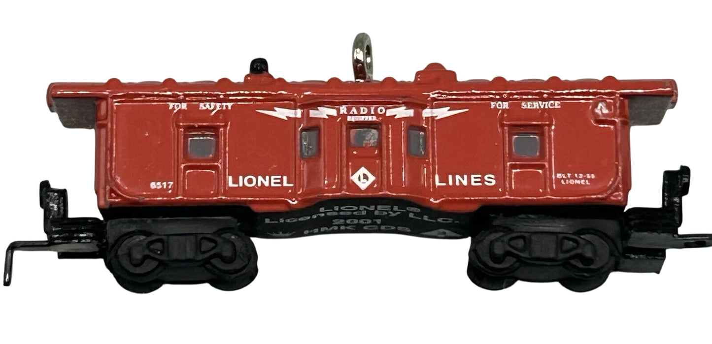 2001 Car Carrier and Caboose Hallmark Ornament (Lionel) QXM5265