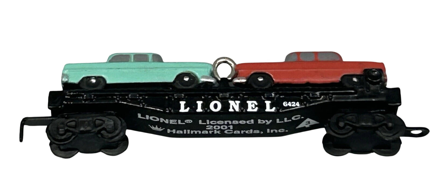 2001 Car Carrier and Caboose Hallmark Ornament (Lionel) QXM5265
