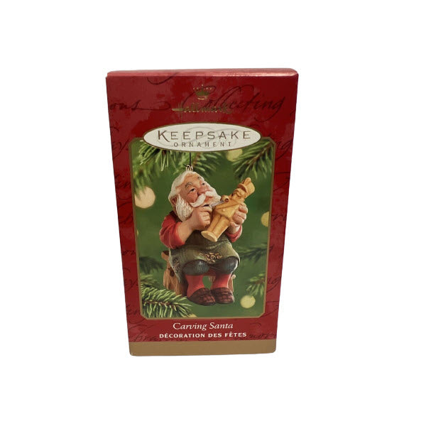 2001 Carving Santa Hallmark Ornament (Santa Claus) QX8265