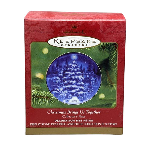 2001 Christmas Brings Us Together Hallmark Ornament (Blue Plate) QX8285