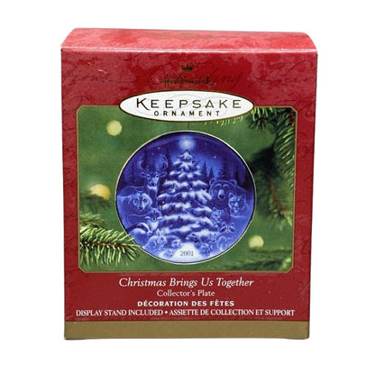 2001 Christmas Brings Us Together Hallmark Ornament (Blue Plate) QX8285