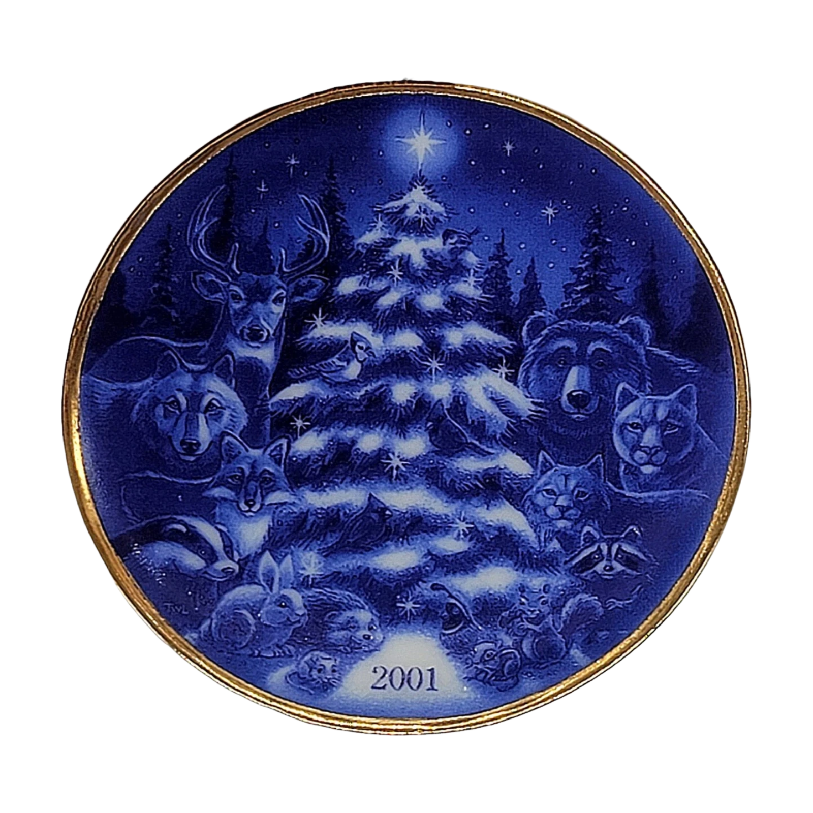 2001 Christmas Brings Us Together Hallmark Ornament (Blue Plate) QX8285 Image1