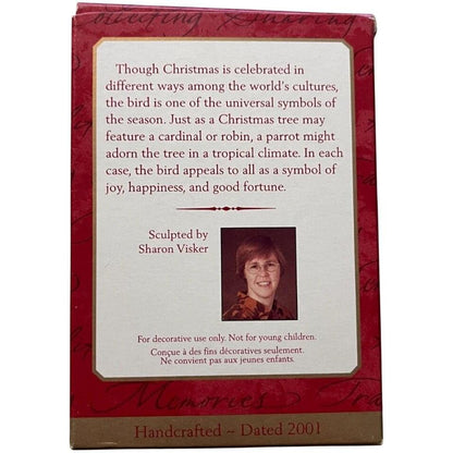 2001 Christmas Parrot Hallmark Ornament (Bird) QX8175