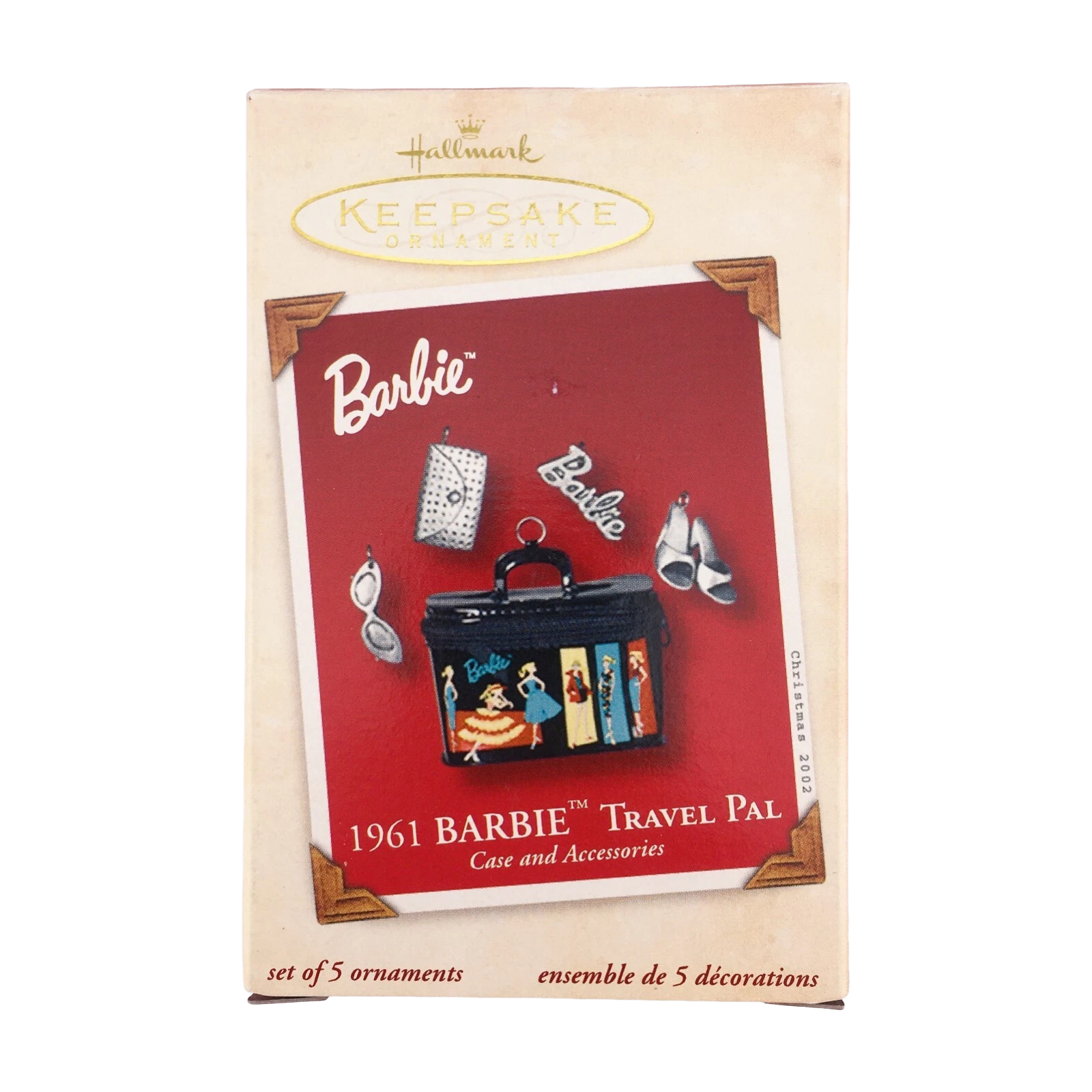 2001 Hallmark Ornament (1961) Travel Pal Case & Accessories Hallmark Ornament (Barbie Cases) QX8293 Image2