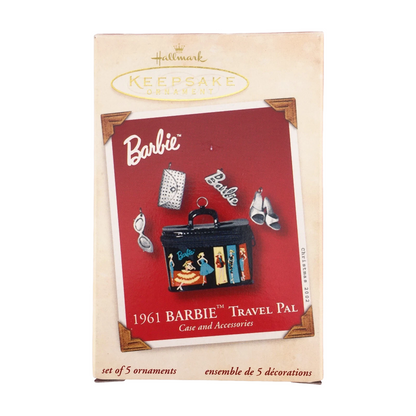 2001 Hallmark Ornament (1961) Travel Pal Case & Accessories Hallmark Ornament (Barbie Cases) QX8293 Image2