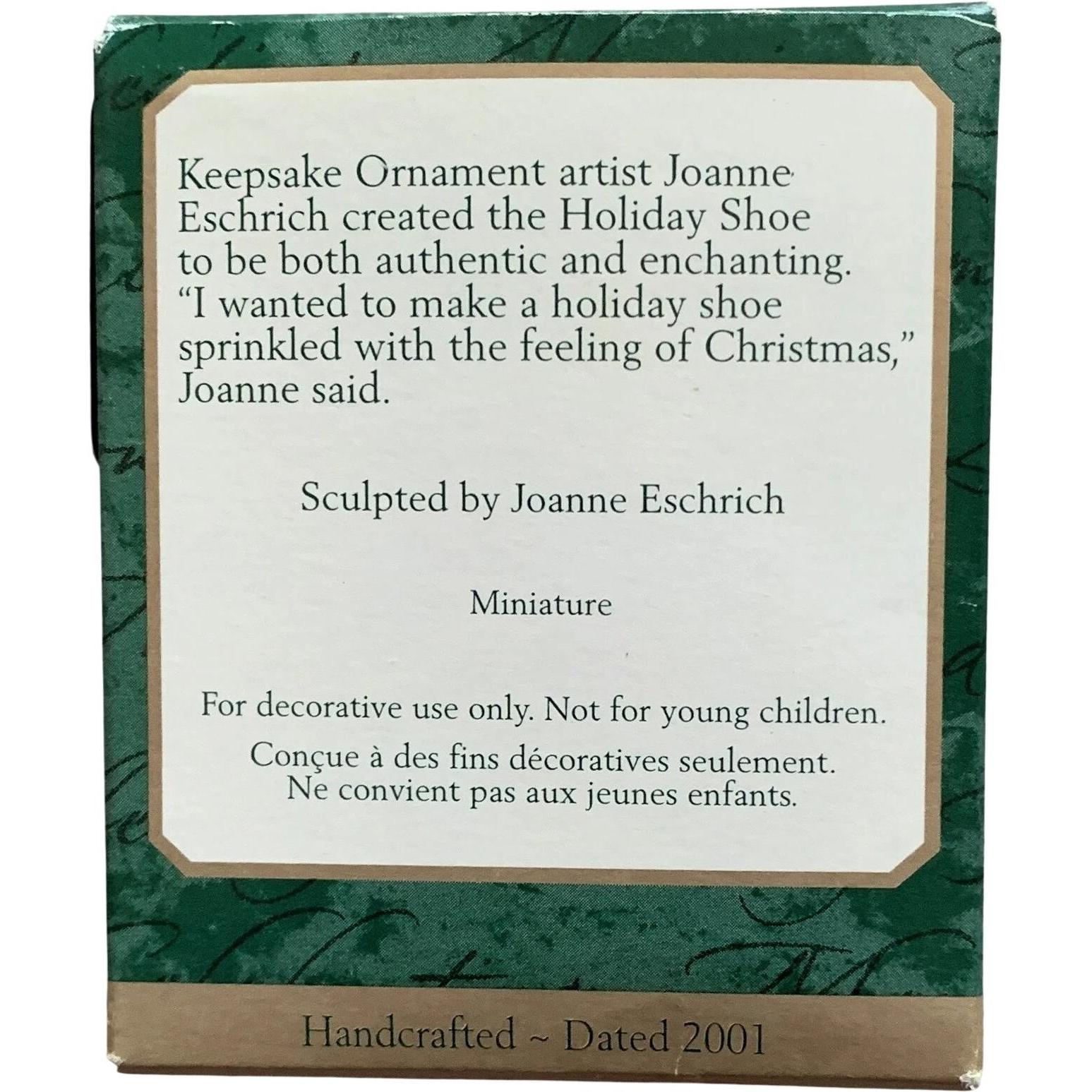 2001 Holiday Shoe Hallmark Ornament (Shoes) QXM5365