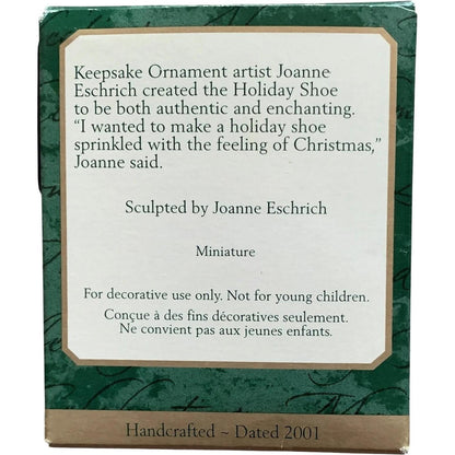 2001 Holiday Shoe Hallmark Ornament (Shoes) QXM5365