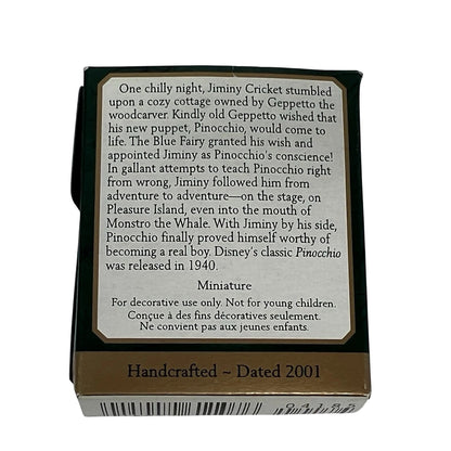 2001 Jiminy Cricket Hallmark Ornament (Pinocchio) QXD4185