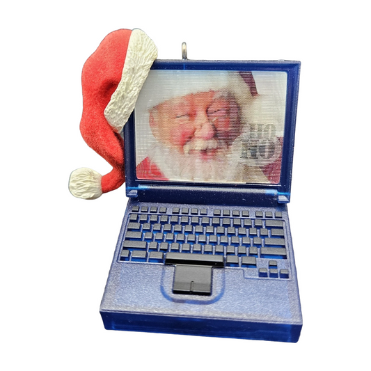 2001 Laptop Santa Hallmark Ornament (Santa Claus) QX8972 Image1