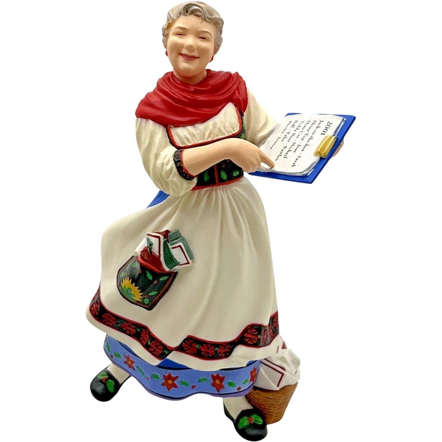 2001 Lettera, Mrs. Claus, & Globus Hallmark Ornament (The Night Before Christmas) QC2001