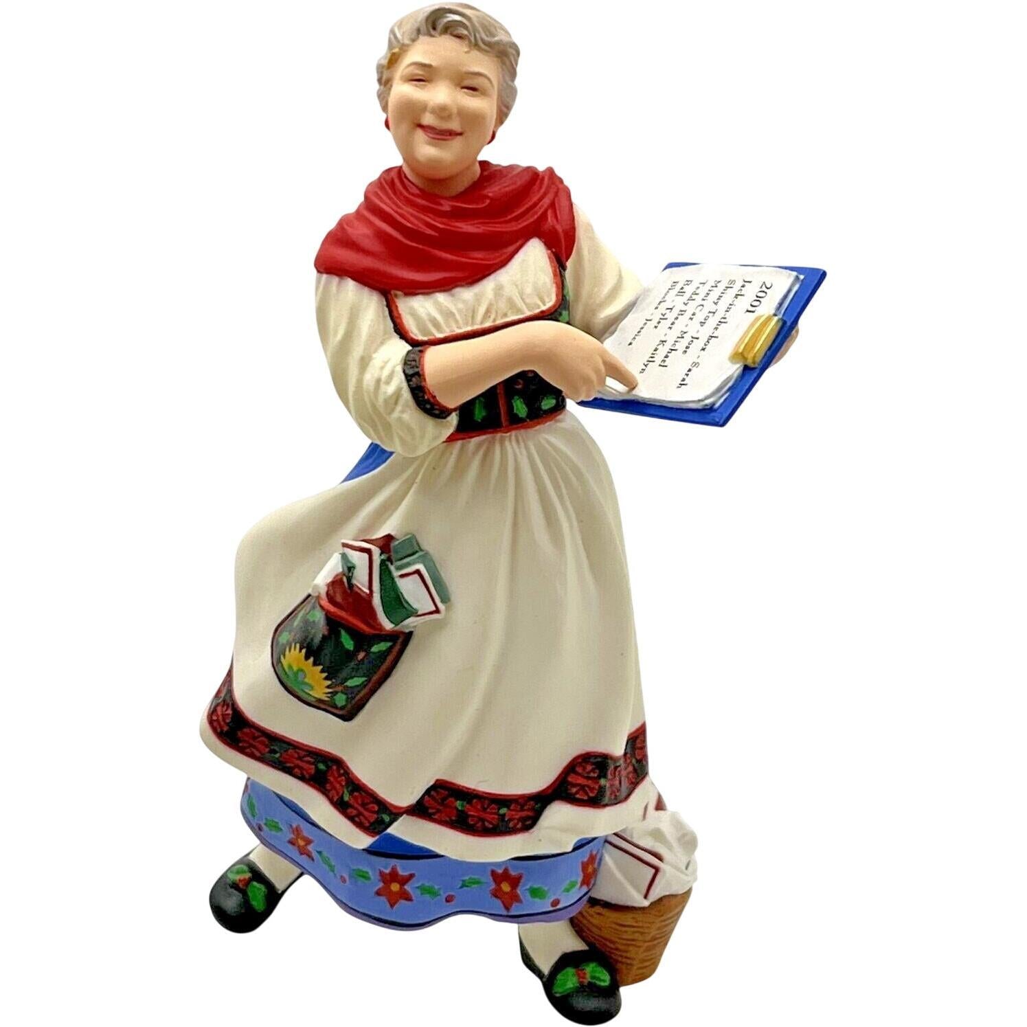 2001 Lettera, Mrs. Claus, & Globus Hallmark Ornament (The Night Before Christmas) QC2001