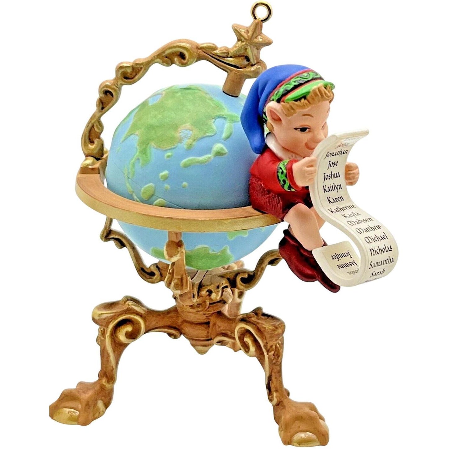 2001 Lettera, Mrs. Claus, & Globus Hallmark Ornament (The Night Before Christmas) QC2001