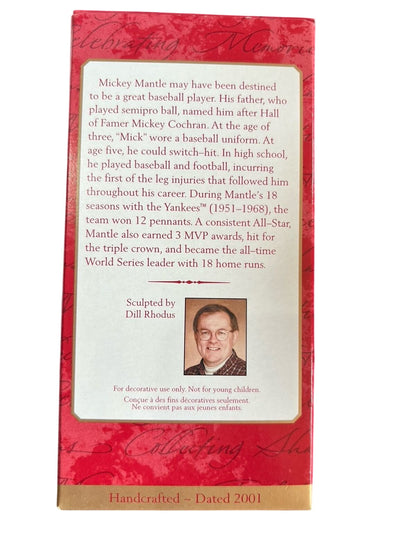 2001 Mickey Mantle Hallmark Ornament (New York Yankees) QXI6804