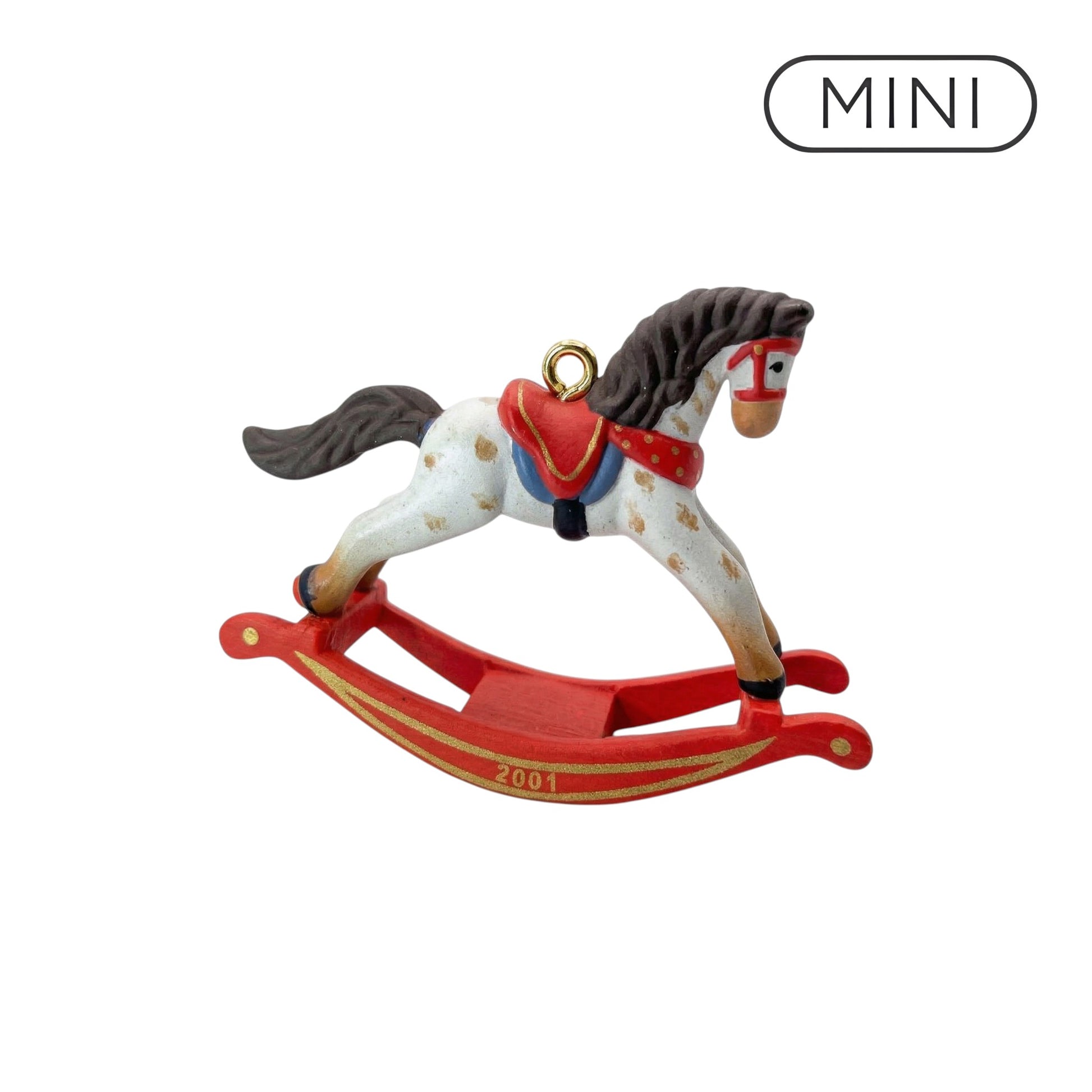 2001 Miniature Rocking Horse Hallmark Ornament (Rocking Horse) QC4592 Image1