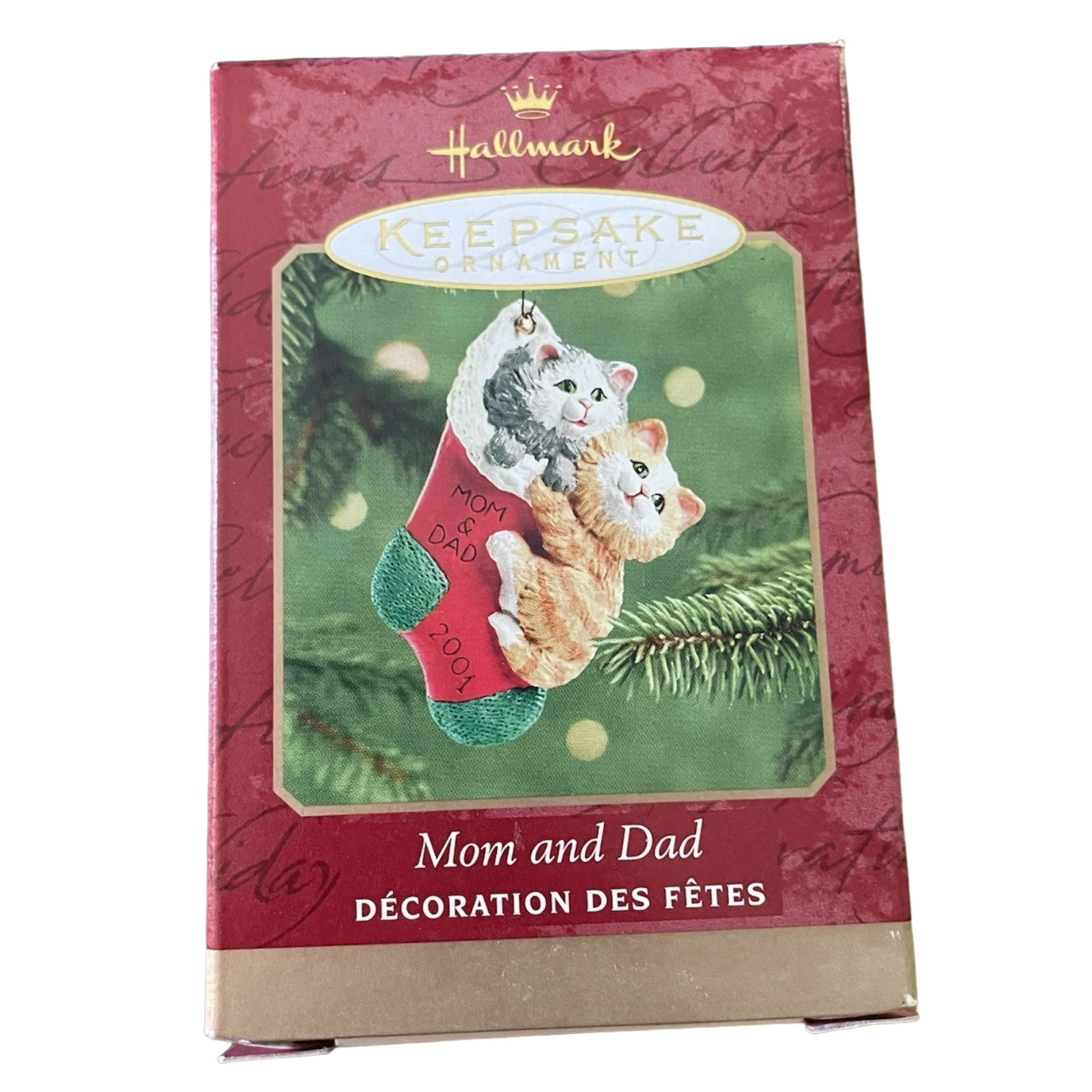 2001 Mom and Dad Hallmark Ornament (Kitten) QX8462 Image2