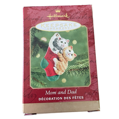 2001 Mom and Dad Hallmark Ornament (Kitten) QX8462 Image2