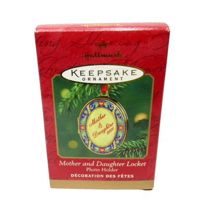 2001 Mother and Daughter Locket Hallmark Ornament (Photo Holder) QX6962