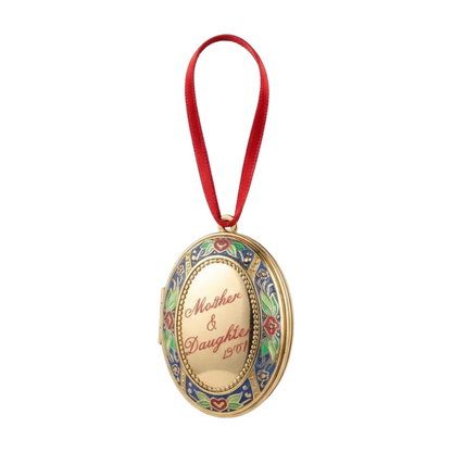 2001 Mother and Daughter Locket Hallmark Ornament (Photo Holder) QX6962 Image1