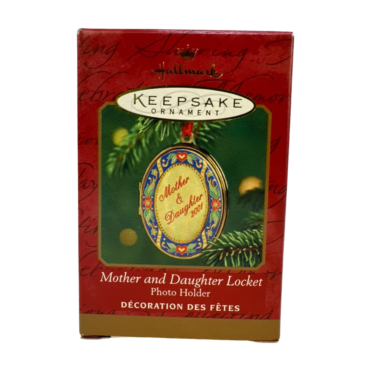 2001 Mother and Daughter Locket Hallmark Ornament (Photo Holder) QX6962 Image2
