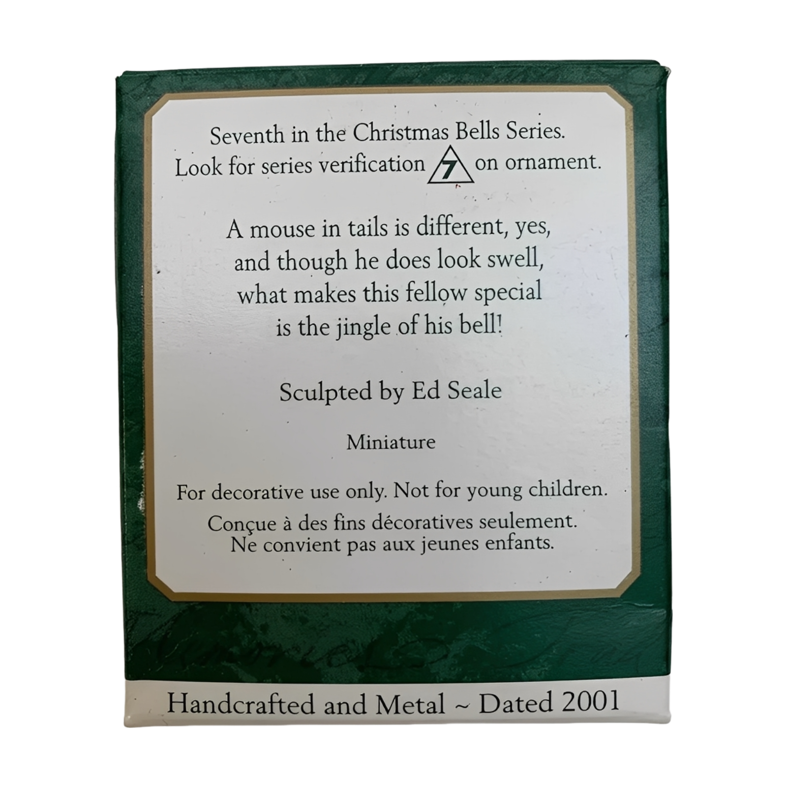2001 Mouse Hallmark Ornament (Christmas Bell) QXM5245 Image7