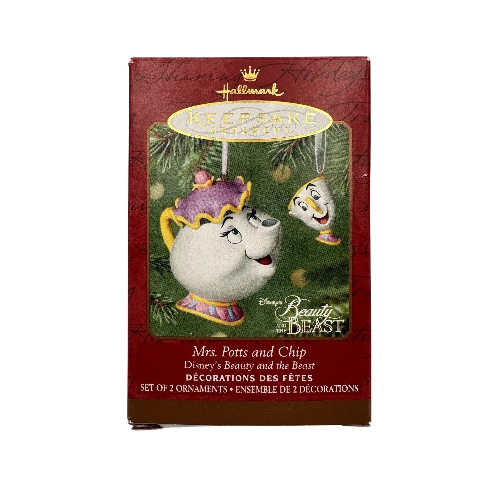 2001 Mrs. Potts and Chip Hallmark Ornament (Beauty and the Beast) QXD4165