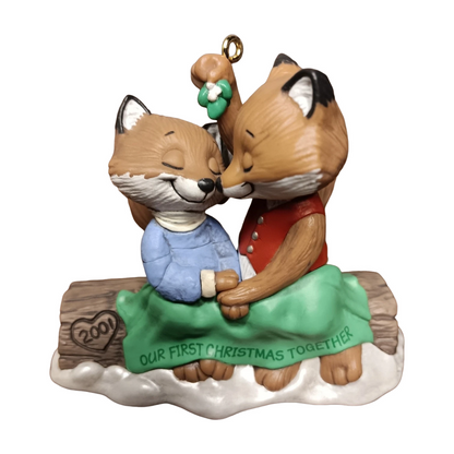 2001 Our First Christmas Together Hallmark Ornament (Fox) QX8405 Image1