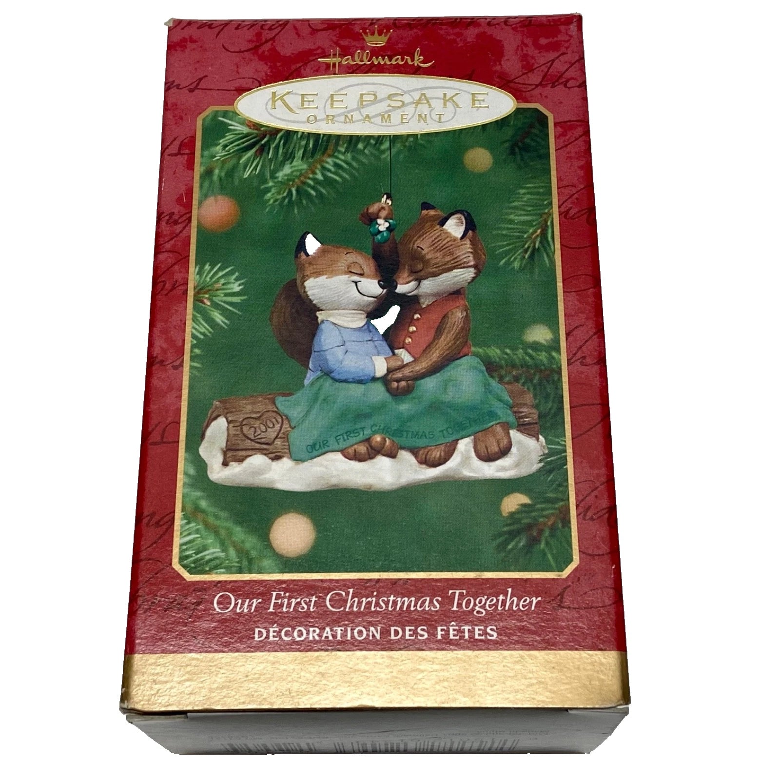 2001 Our First Christmas Together Hallmark Ornament (Fox) QX8405 Image2