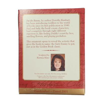 2001 Pat the Bunny Hallmark Ornament (Little Golden Books) QX8582 Image6